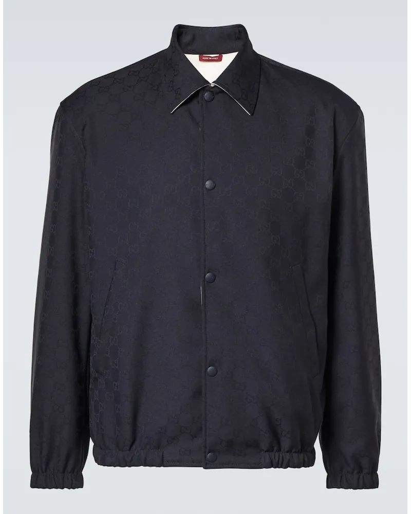 Gucci Giacca in cotone GG Nero