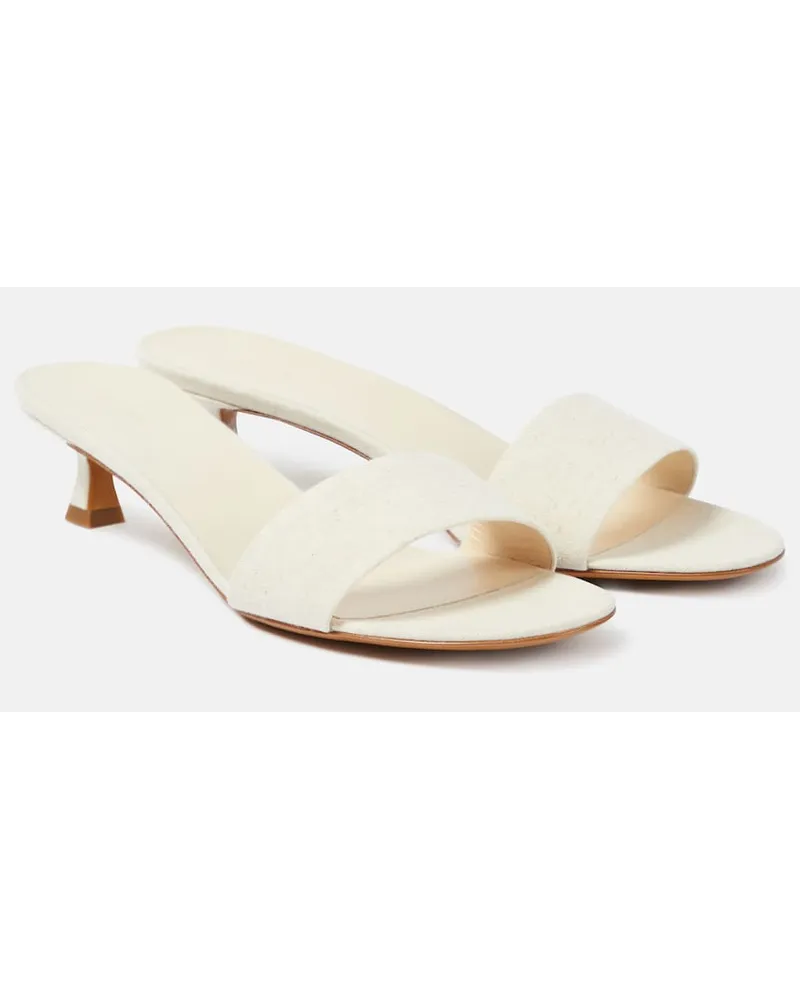 The Row Sandali Combo Kitten in raso Bianco