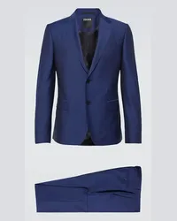 Ermenegildo Zegna Abito in lana e mohair Blu