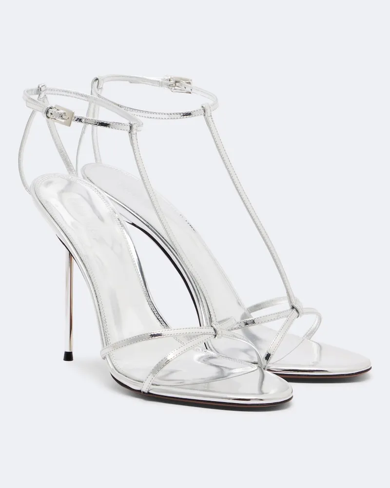 Paris Texas Sandali Lidia in pelle metallizzata Argento