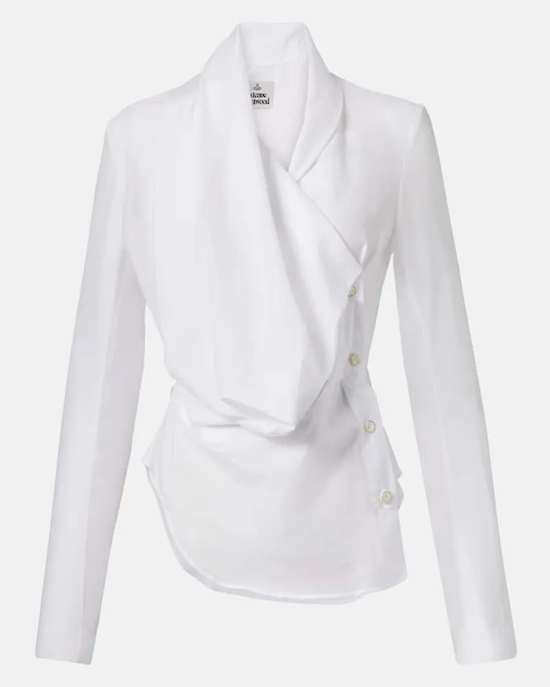 Vivienne Westwood Camicia Galatea in cotone e seta Bianco