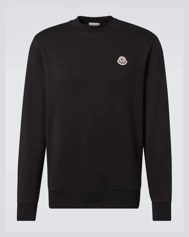 Moncler Felpa in cotone Nero