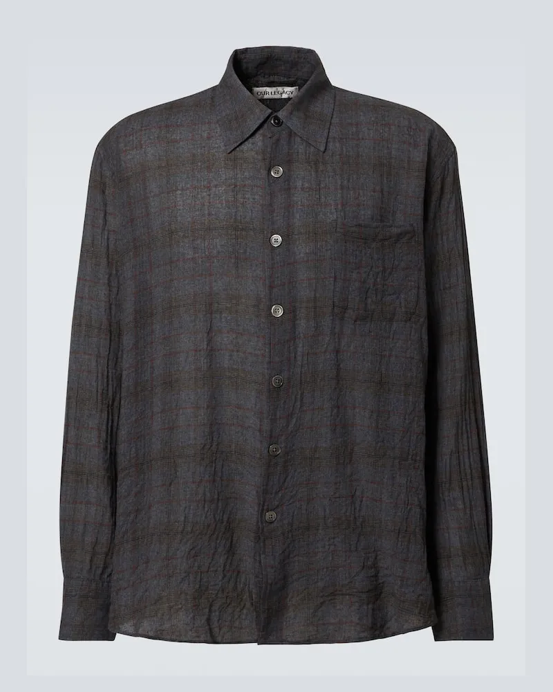 Our Legacy Camicia Above in misto cotone a quadri Multicolore