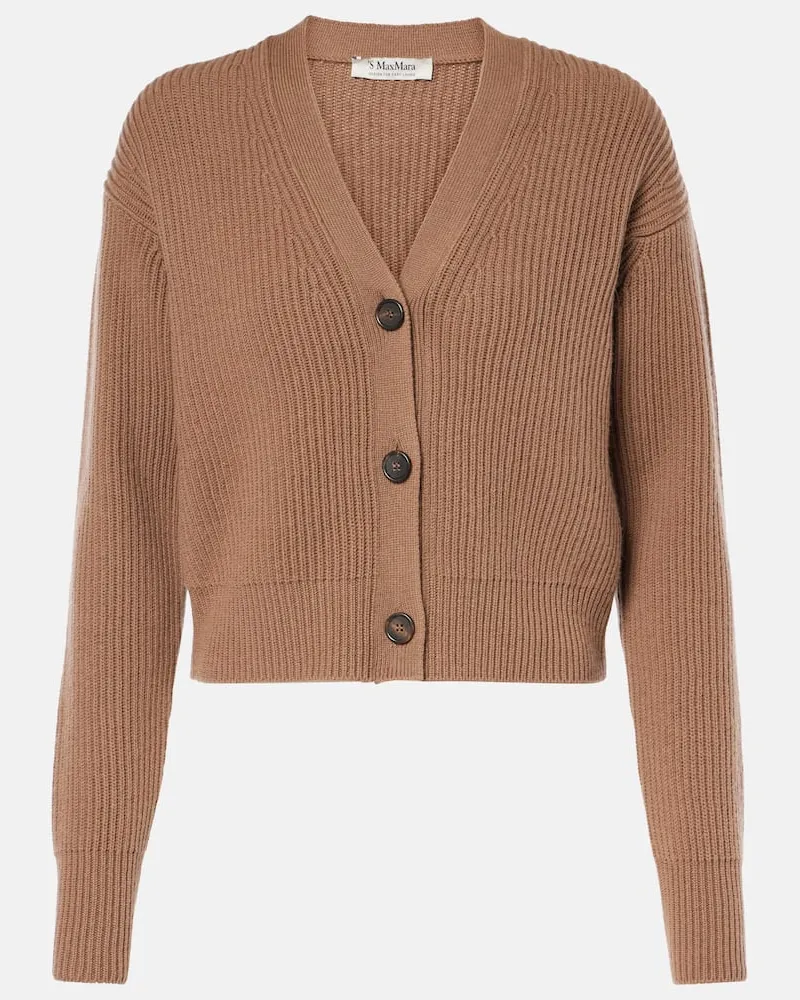 Max Mara Cardigan Estri in lana e cashmere Beige