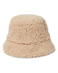 RUSLAN BAGINSKIY Cappello da pescatore in shearling sintetico Beige