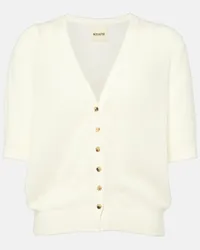 KHAITE Cardigan Dianna in misto cashmere Bianco