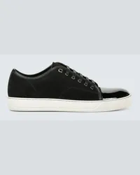 Lanvin Sneakers in suede e vernice Nero