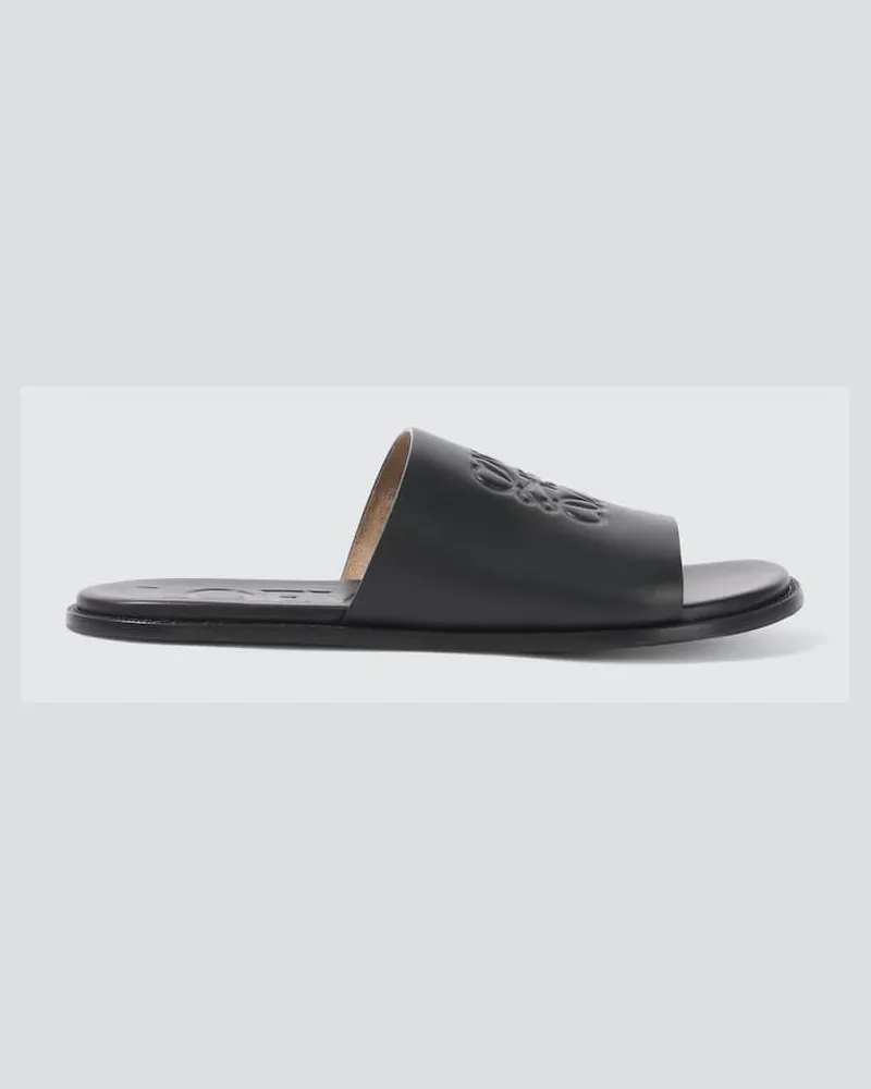 Loewe Paula's Ibiza - Sandali Flex Anagram in pelle Nero