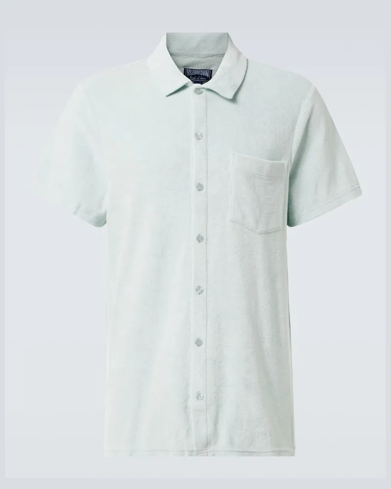 Vilebrequin Camicia bowling Charli in spugna Blu