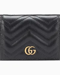 Gucci Portafoglio GG Marmont in pelle matelassé Nero