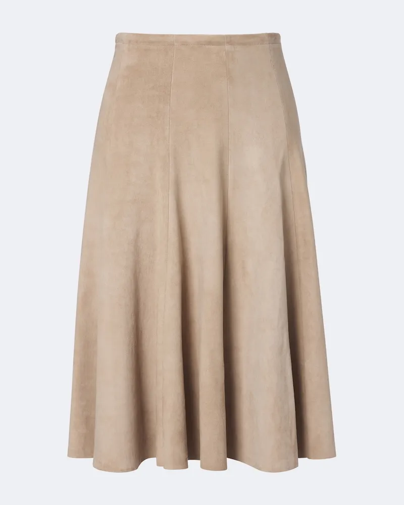 Stouls Gonna midi Sabrina in suede Beige