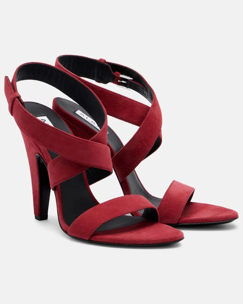 Alaïa Alaïa Sandali slingback Cone in suede Rosso
