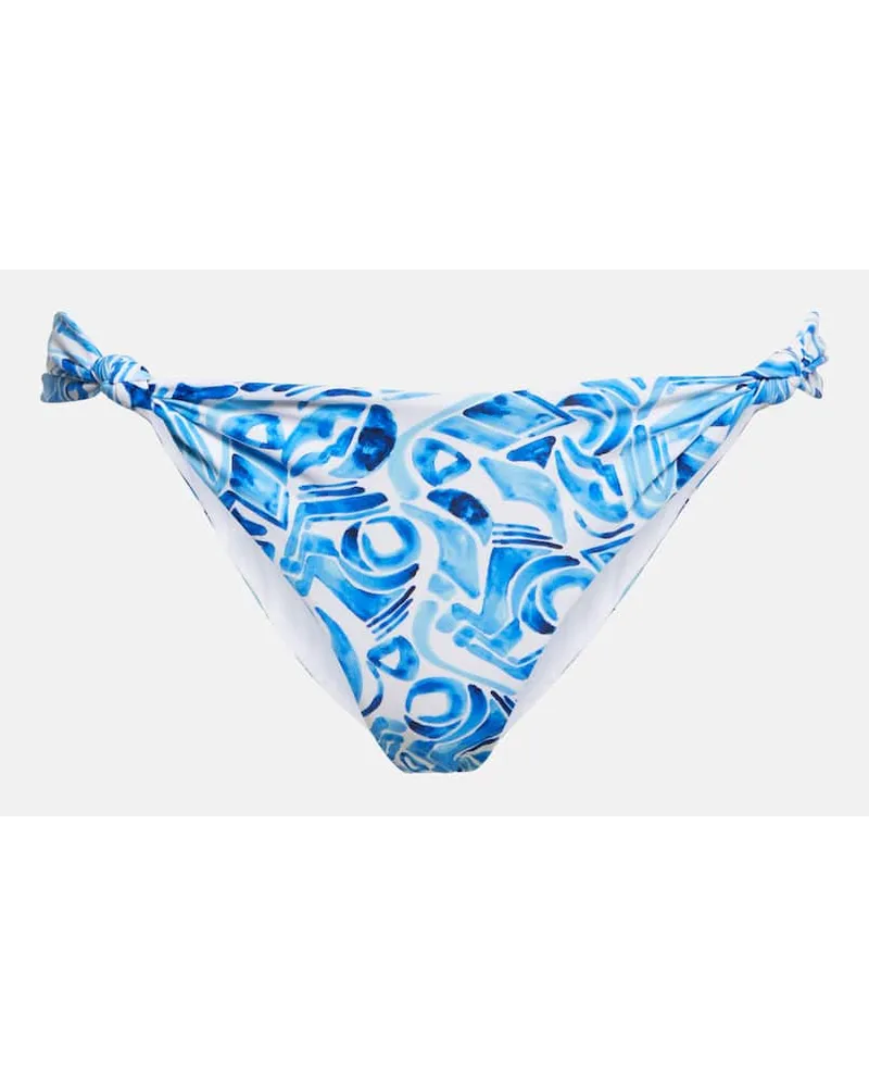 Rebecca Vallance Slip bikini Seine con stampa Blu