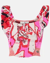 Vivienne Westwood Bustier Graffiti in misto cotone Multicolore