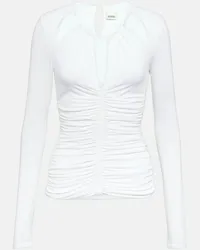 Isabel Marant Top Levona in jersey Bianco