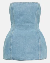 Magda Butrym Top bustier di jeans Blu