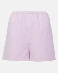 Gucci Shorts in cotone GG Supreme Rosa