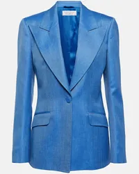 Gabriela Hearst Blazer Leiva in lana, seta e lino Blu