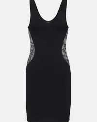 Stella McCartney Miniabito con pannelli in mesh Nero