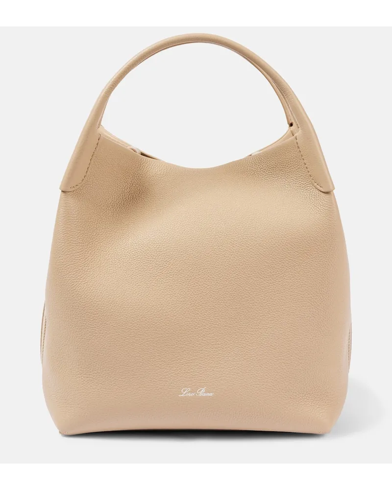 Loro Piana Borsa a spalla Bale Large in pelle Beige