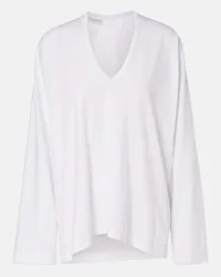 Dries van Noten Top in jersey di cotone Bianco