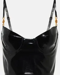 Versace Top bustier in latex Nero