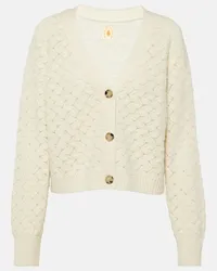 Jardin des Orangers Cardigan cropped in lana e cashmere Bianco