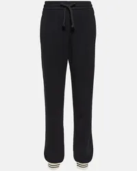 Gucci Pantaloni sportivi in jersey di cotone Nero