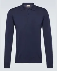 Canali Polo in cotone Blu