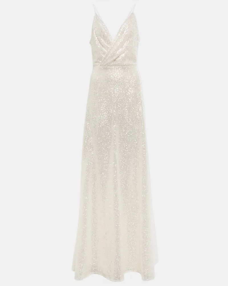 COSTARELLOS Abito lungo Kristina in tulle Bianco