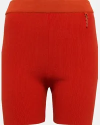 Jacquemus Shorts Pralu in maglia a coste Rosso