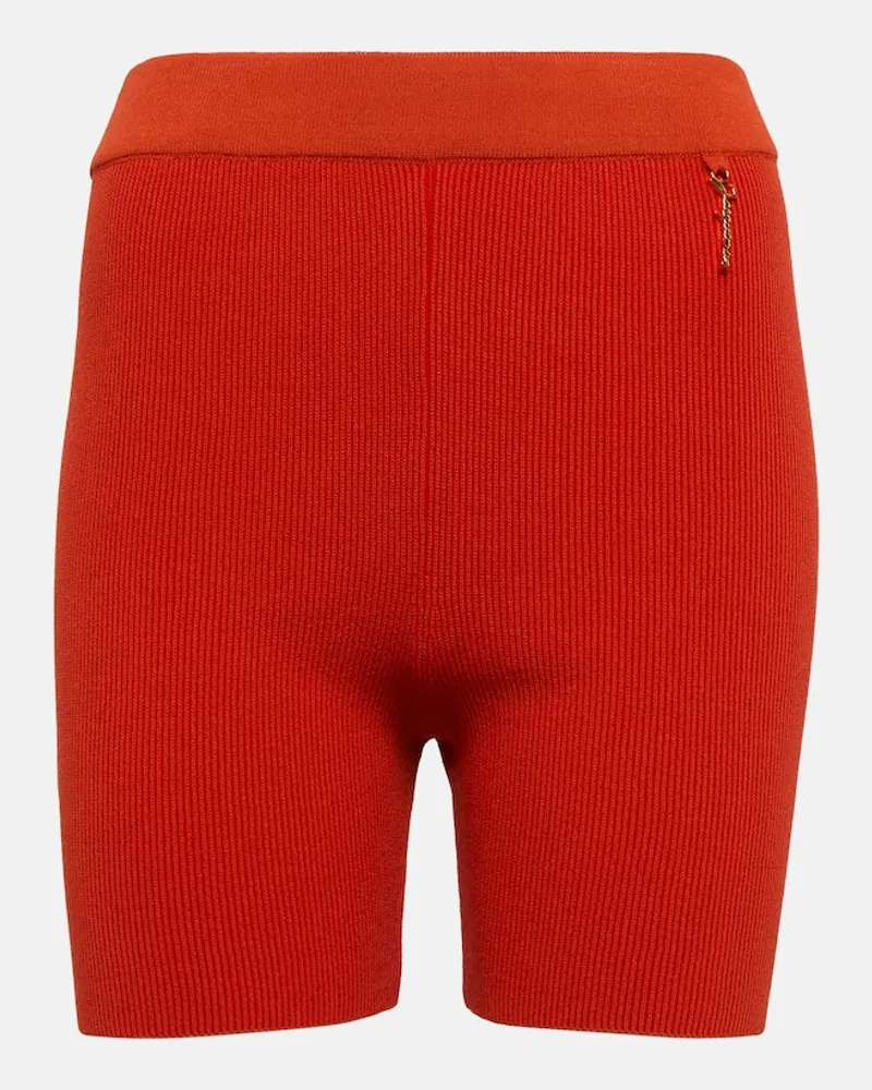 Jacquemus Shorts Pralu in maglia a coste Rosso