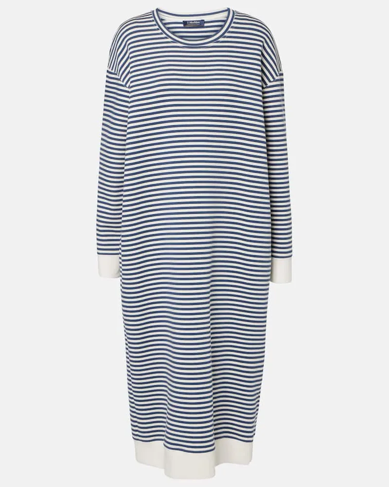 Max Mara Abito midi Calla in jersey a righe Blu