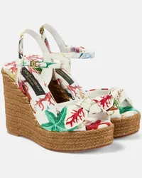 Dolce & Gabbana Sandali espadrillas Capri Cava con zeppa Multicolore