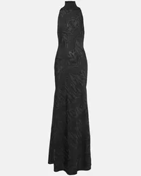 Alaïa Alaïa Abito lungo in jacquard Nero