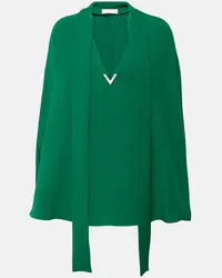 Valentino Garavani Blusa VGold in seta Verde