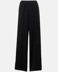 Jil Sander Pantaloni a gamba larga in raso Nero