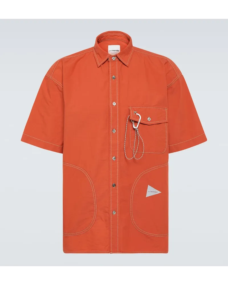 and wander Camicia in misto cotone Rosso