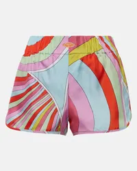 Emilio Pucci Shorts Iride in twill di seta Rosa