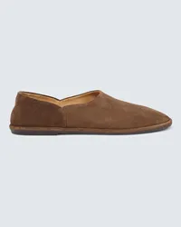 The Row Slippers Canal in suede Marrone