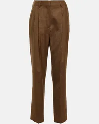 Blazé Milano Blazé Milano Pantaloni Virago in lana vergine a vita alta Beige