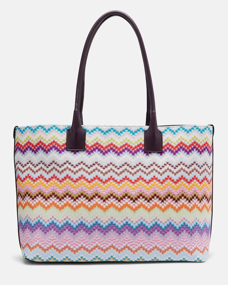 Missoni Borsa a zig-zag con lamÃ© e pelle Multicolore