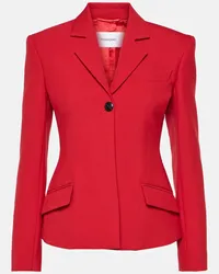 Ferragamo Blazer monopetto in lana vergine Rosso