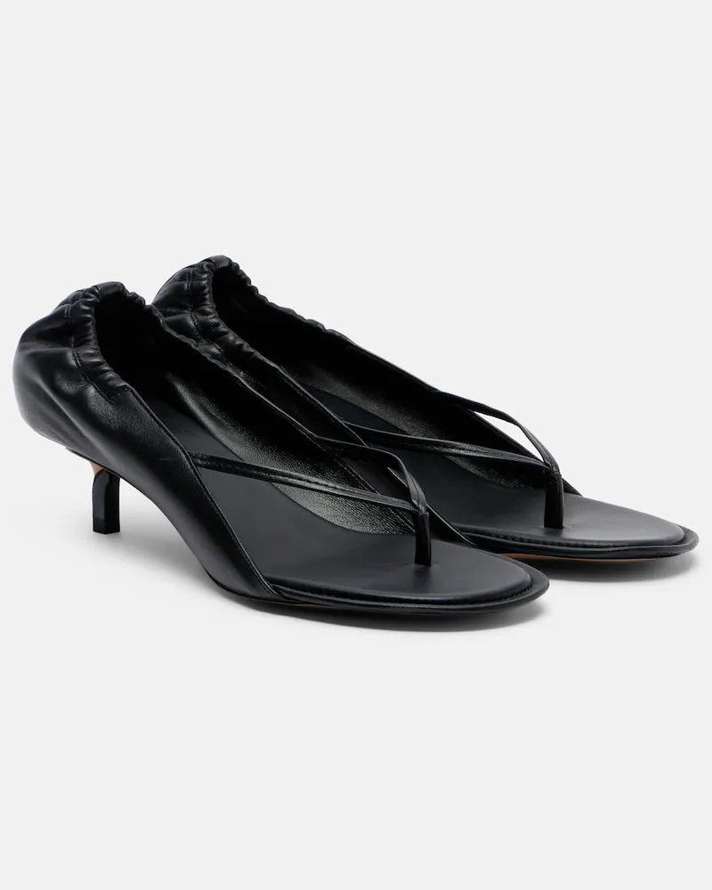 Jacquemus Sandali infradito in pelle Nero