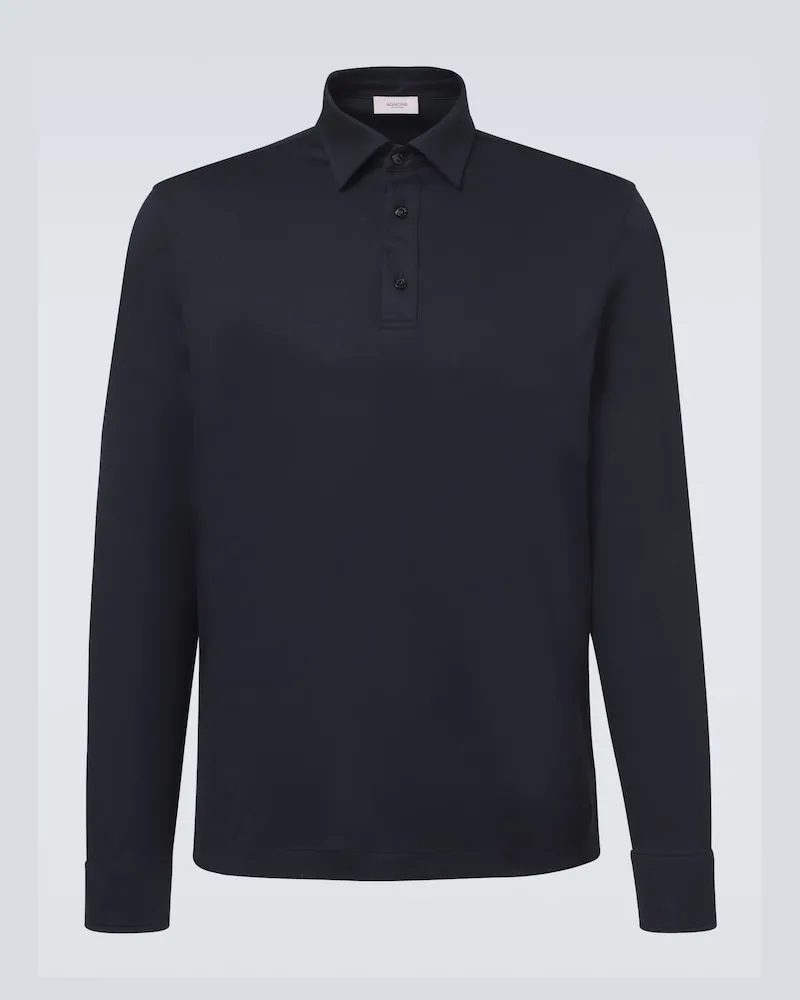 AGNONA Polo in cotone e seta Blu