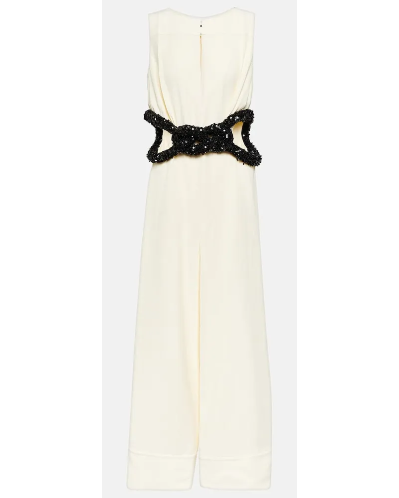 Jil Sander Abito lungo in crÃªpe con cut-out Bianco