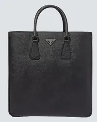 Prada Borsa in pelle saffiano con logo Nero