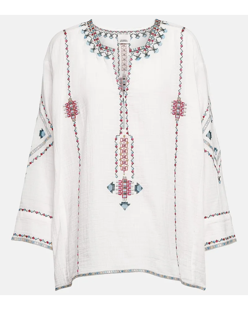 Isabel Marant Blusa Clarisa con ricamo Multicolore