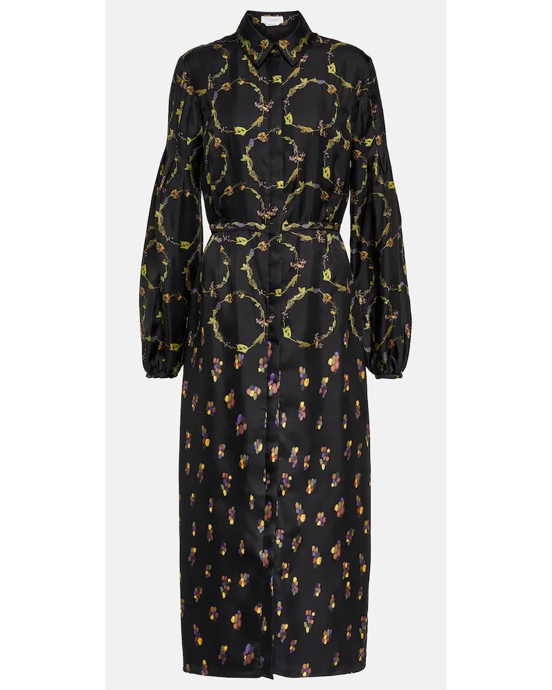 Gabriela Hearst Abito lungo Mauri in twill di seta Nero