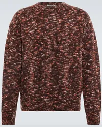 AURALEE Pullover Slub in lana Marrone